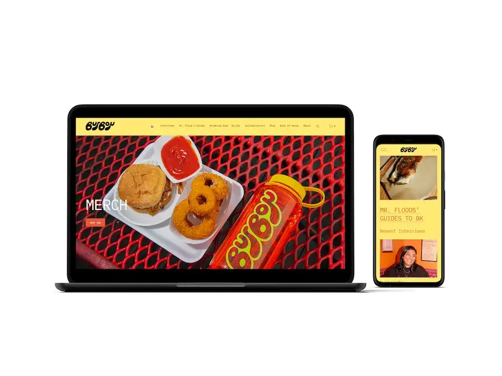 Busboy website shown on a laptop and a smartphone